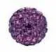 Pave Bling Bead - 8mm Amethyst with 1mm Hole (1 Piece)