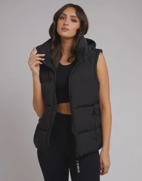 Remi Luxe Puffer Vest Black