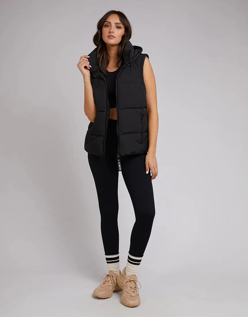 Remi Luxe Puffer Vest Black