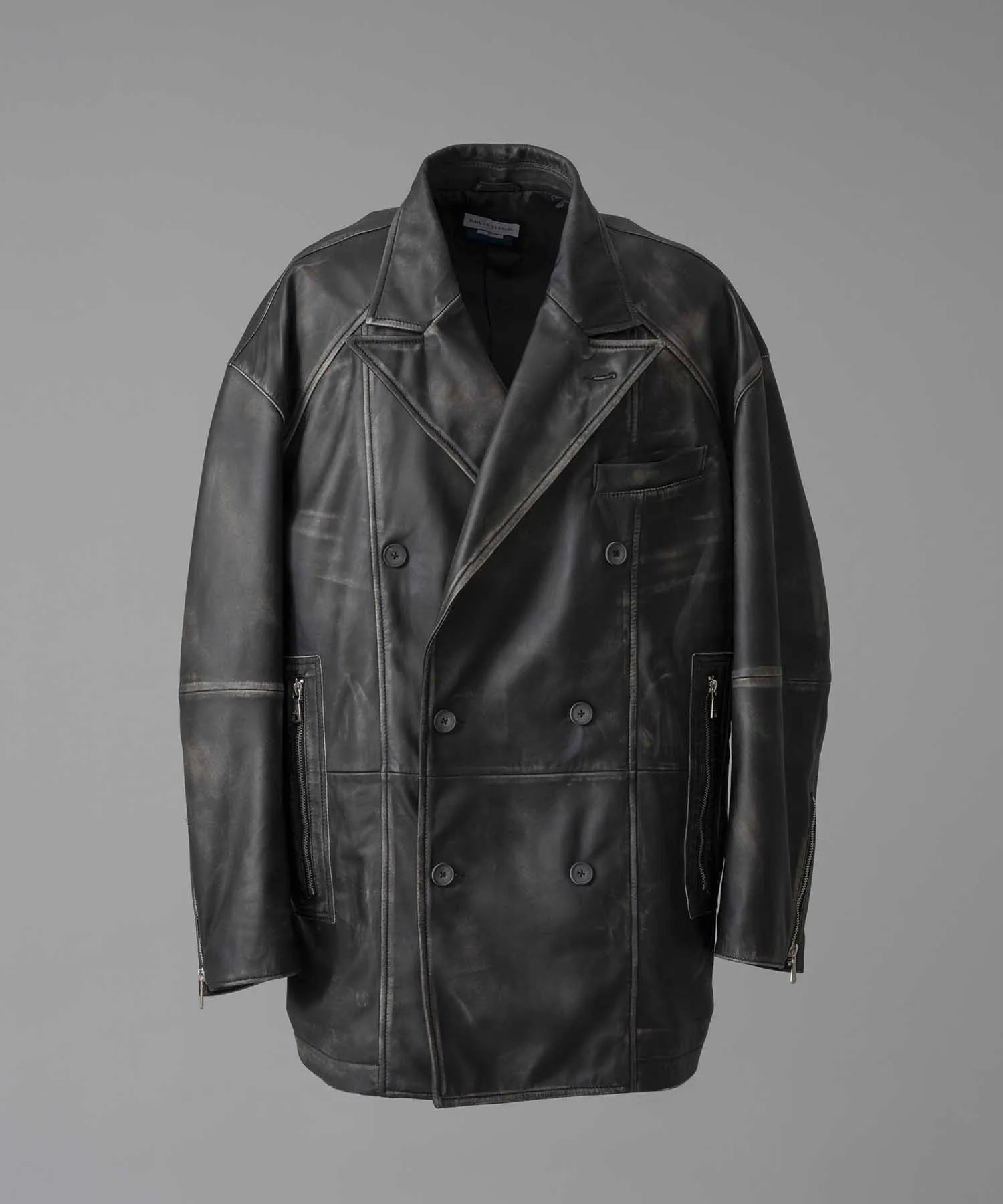 Sheep Leather Prime-Over Pea Coat