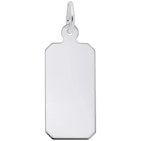 Sterling Silver Dog Tag Charm