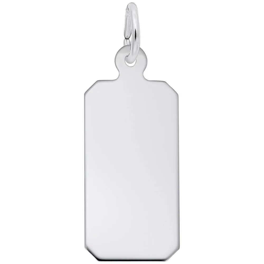 Sterling Silver Dog Tag Charm