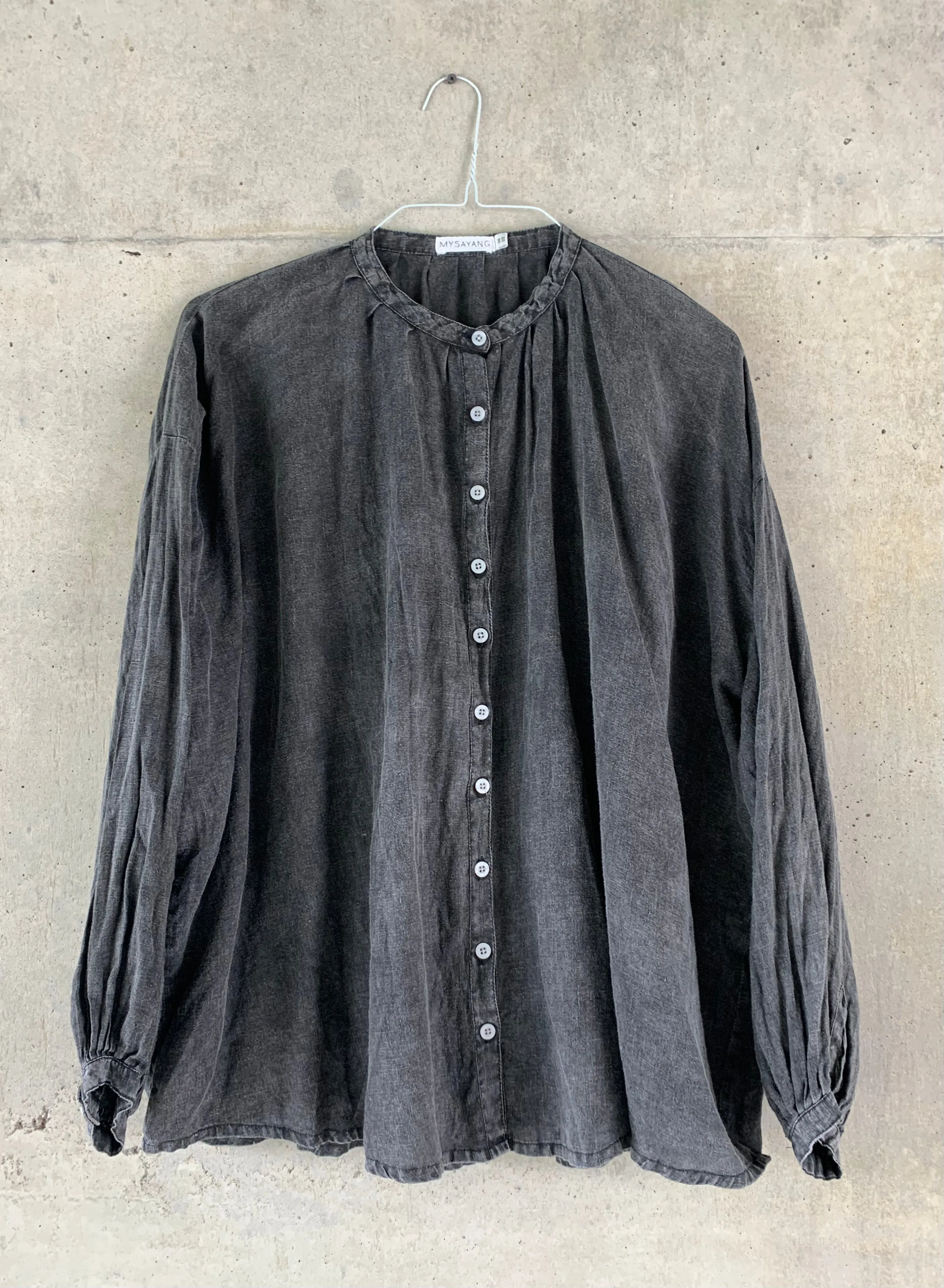 TERLALU [ too ]  -  100% linen oversize blouse