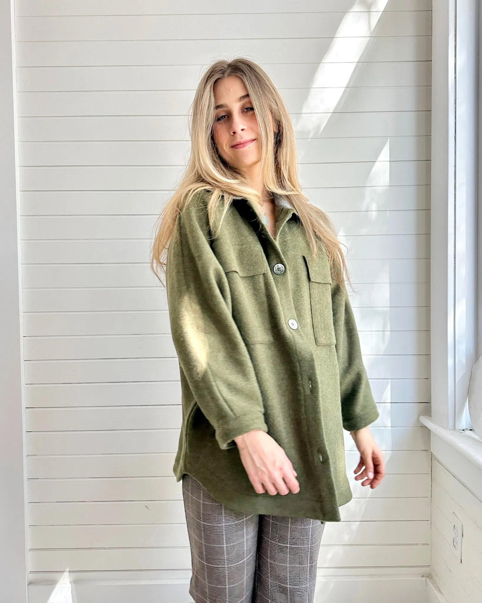 The Leslie Jacket- Olive