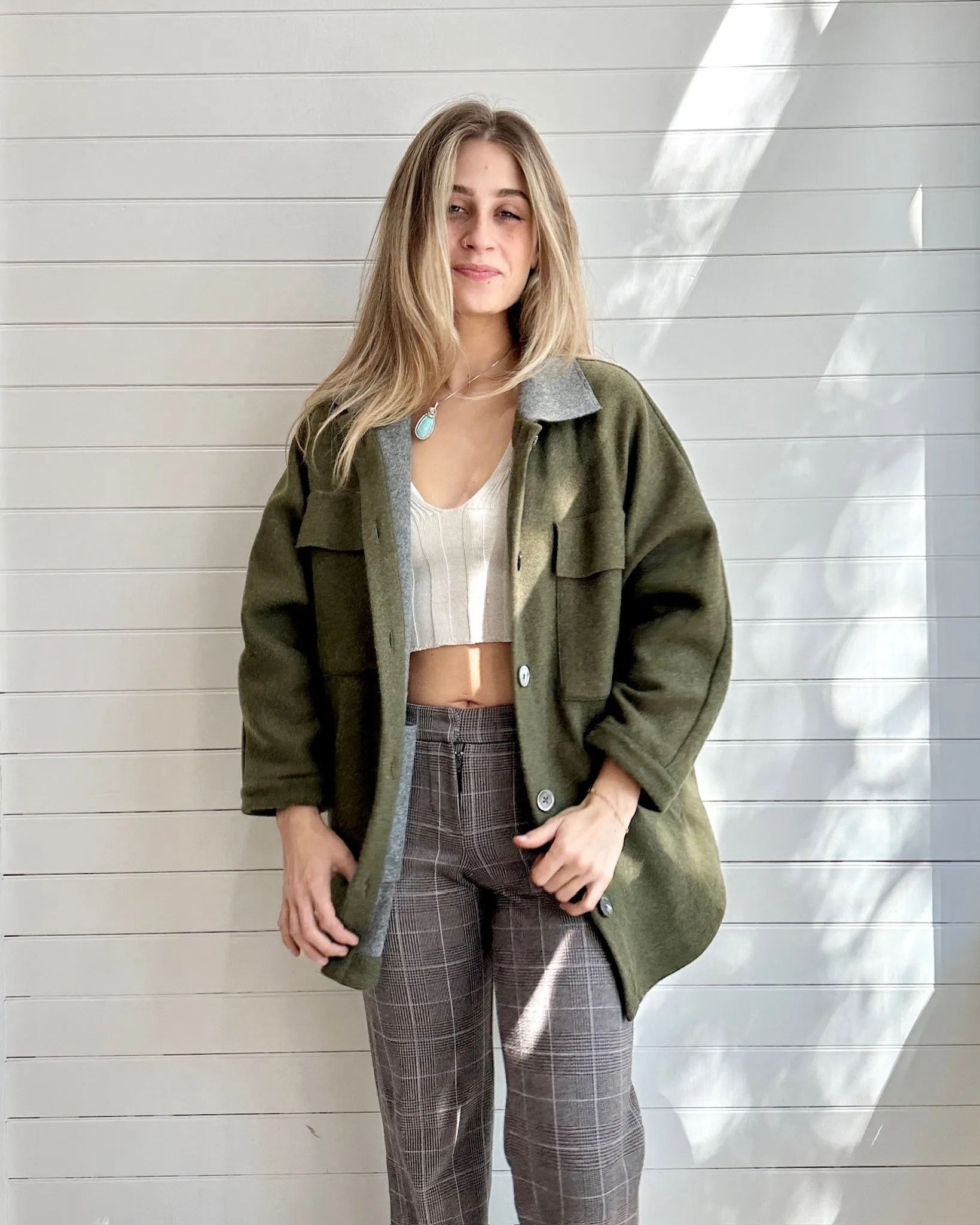 The Leslie Jacket- Olive