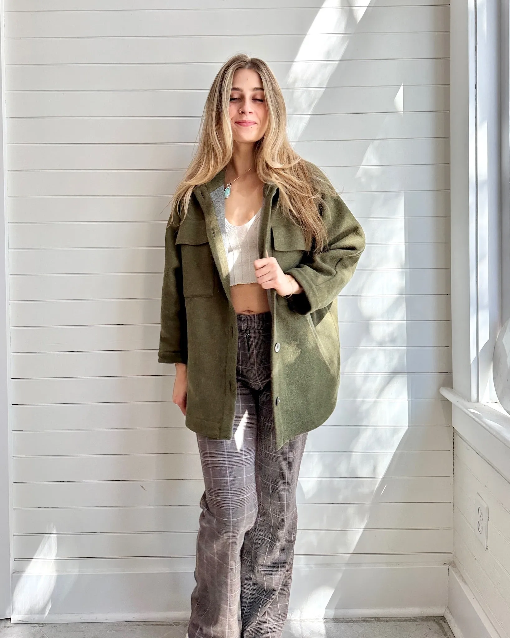 The Leslie Jacket- Olive