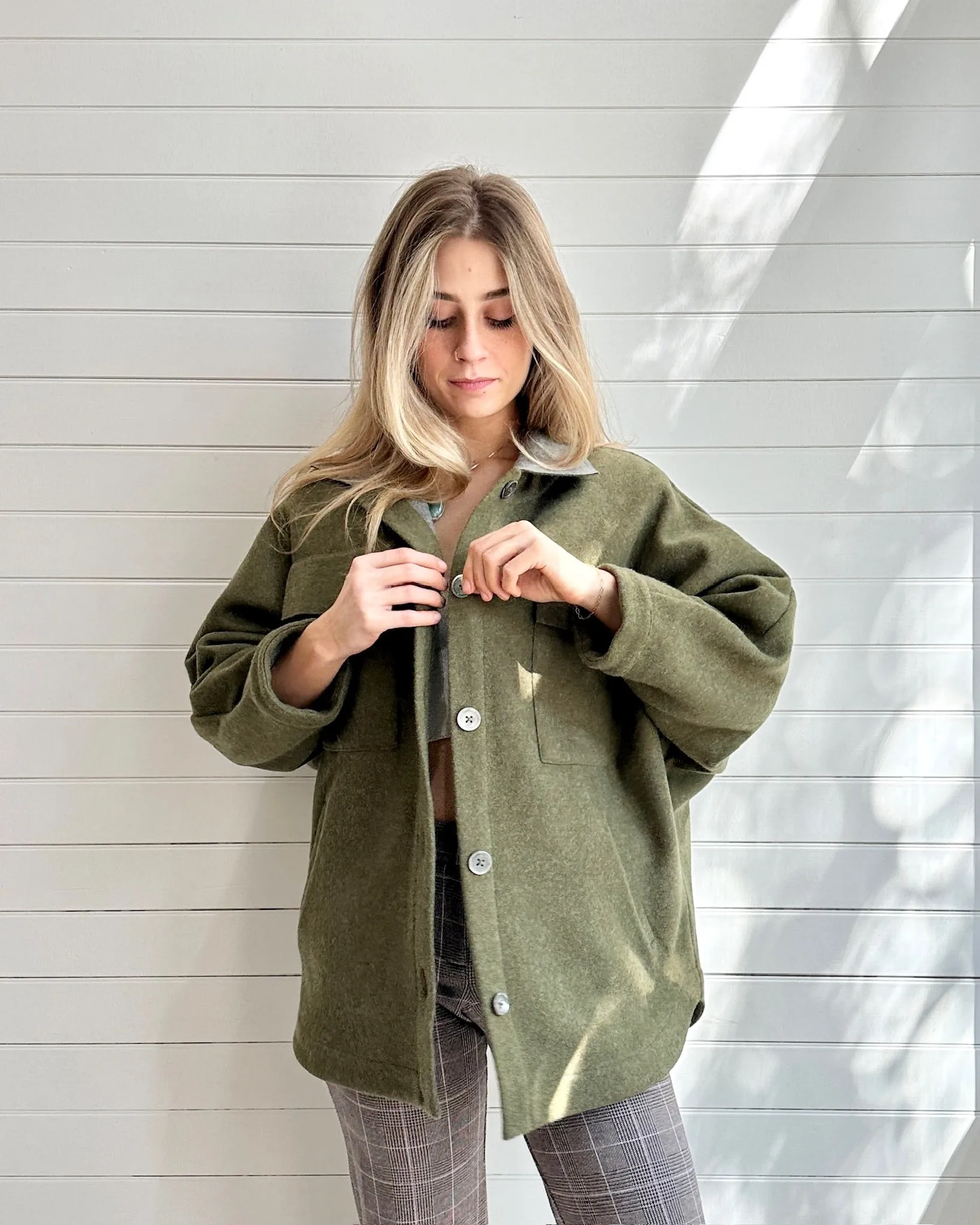 The Leslie Jacket- Olive