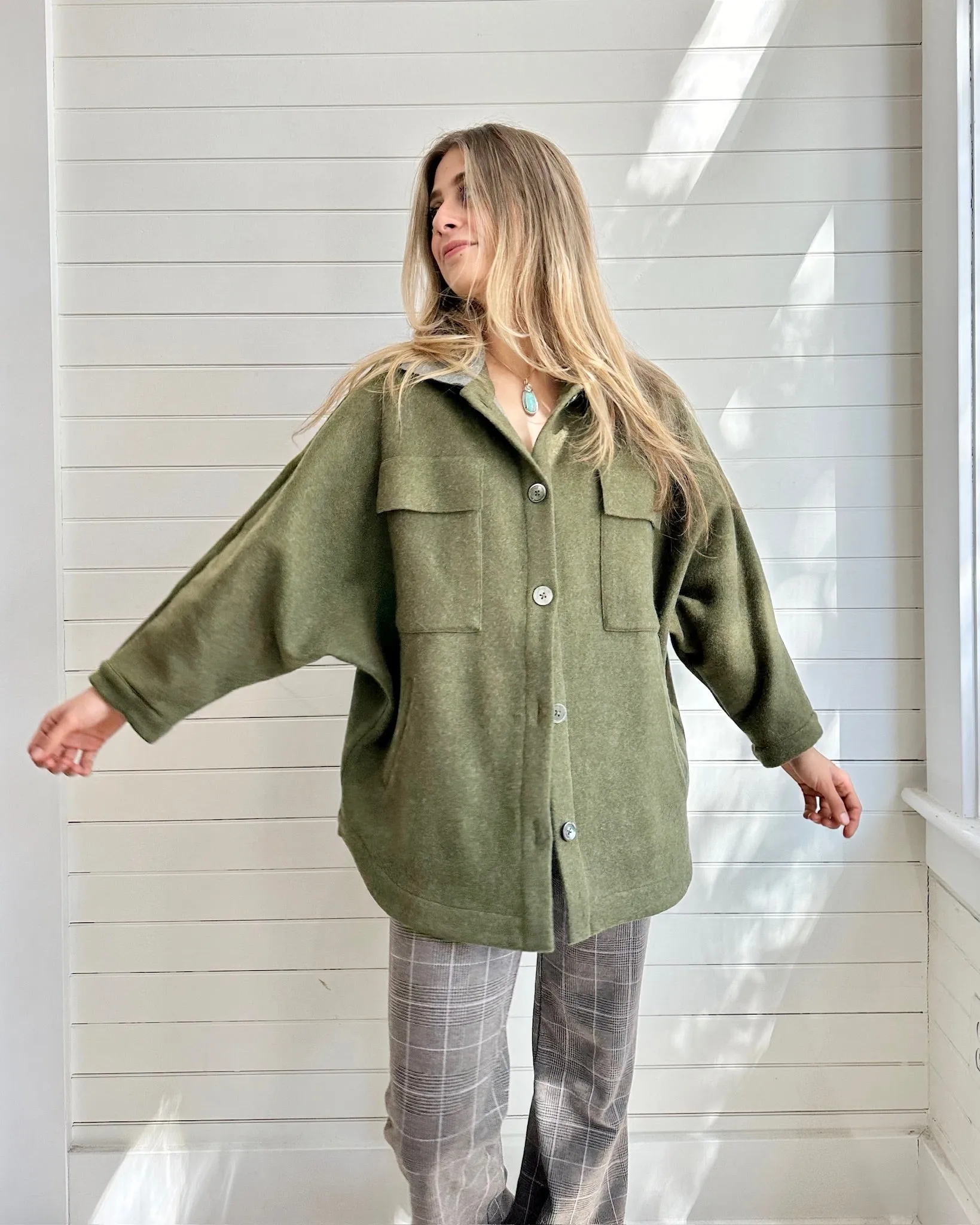 The Leslie Jacket- Olive