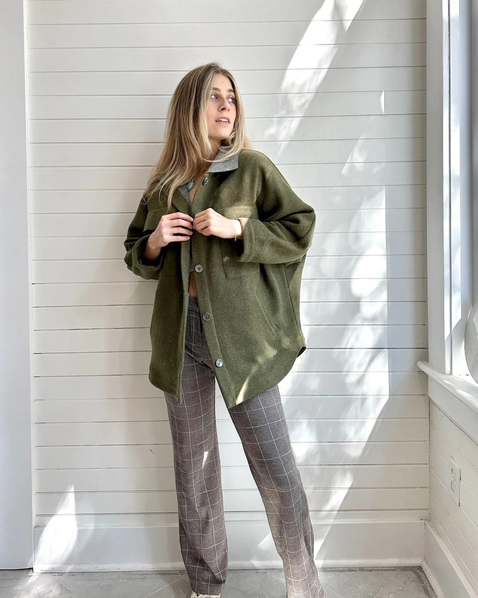 The Leslie Jacket- Olive