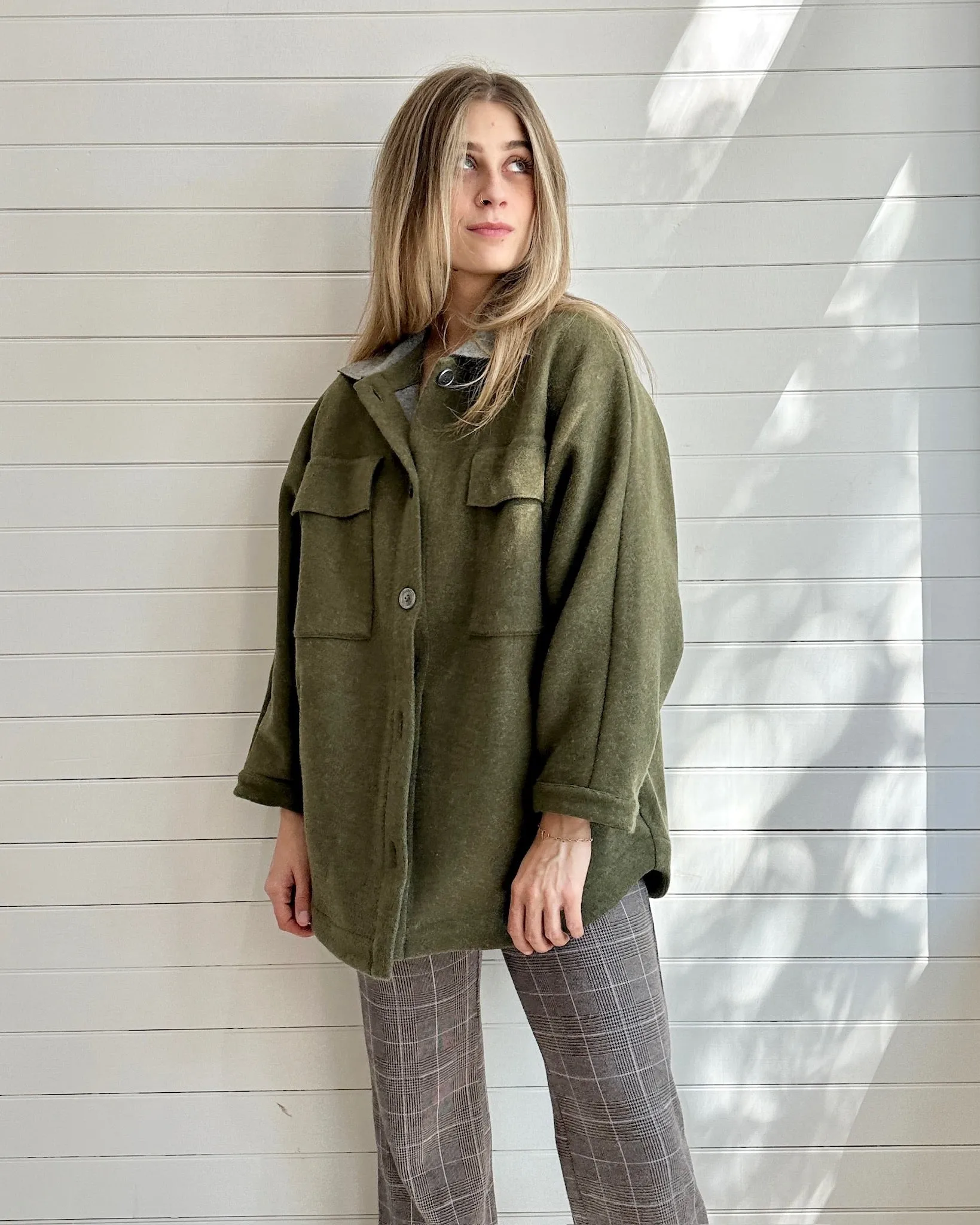 The Leslie Jacket- Olive