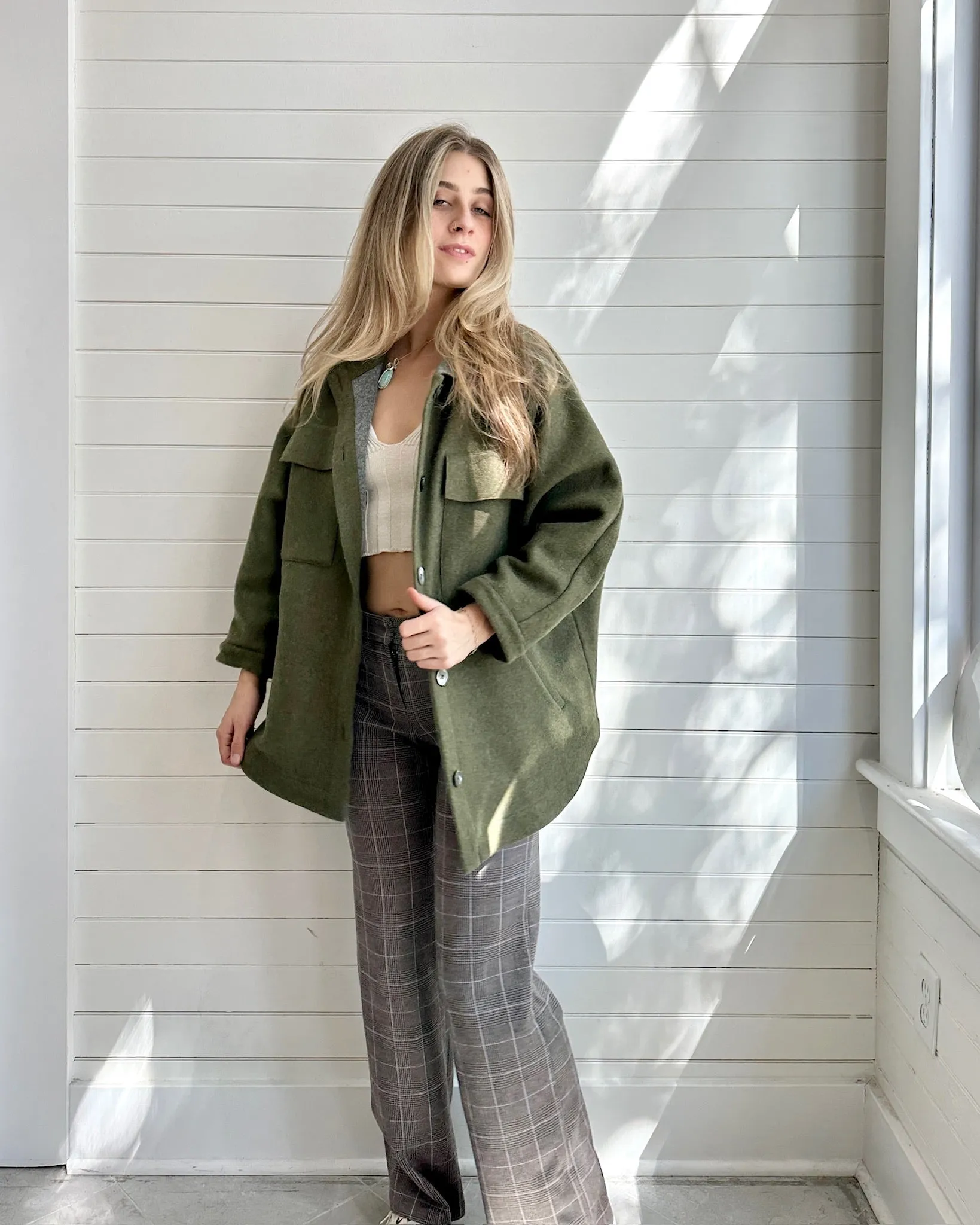 The Leslie Jacket- Olive