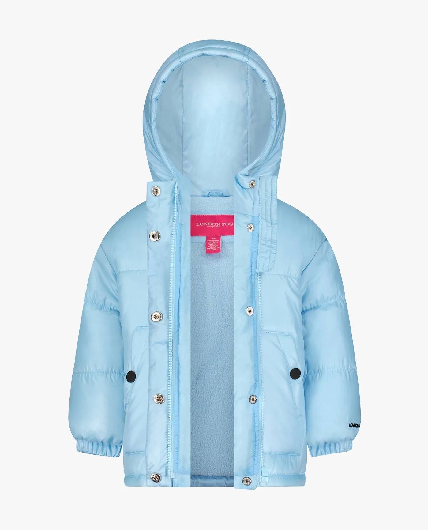 TODDLER GIRLS ZIP-FRONT HEAVY WEIGHT PUFFER