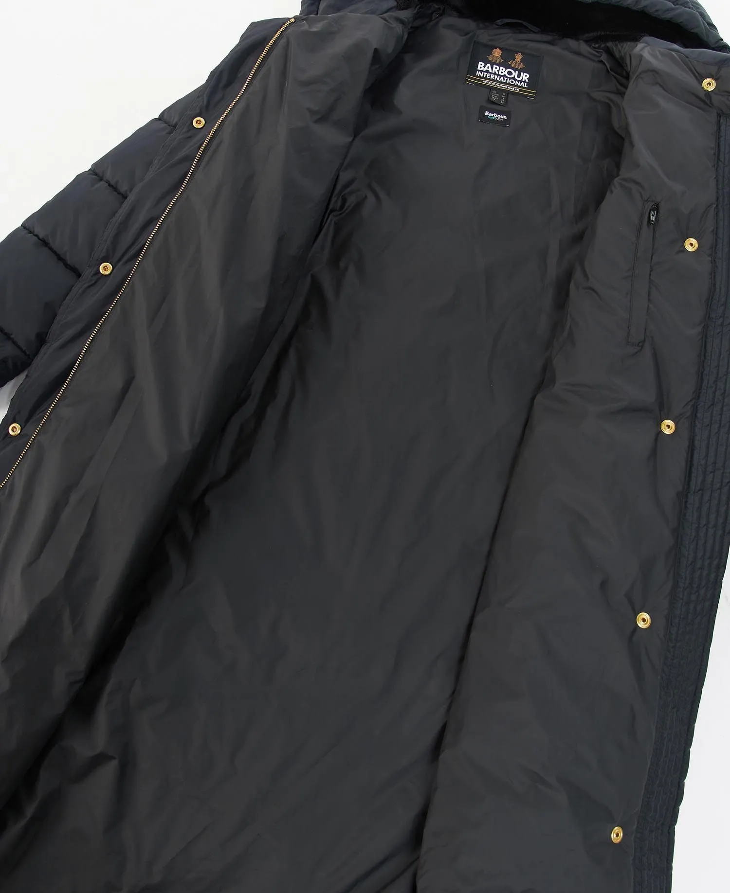 Track Line Quilted Jacket- Black