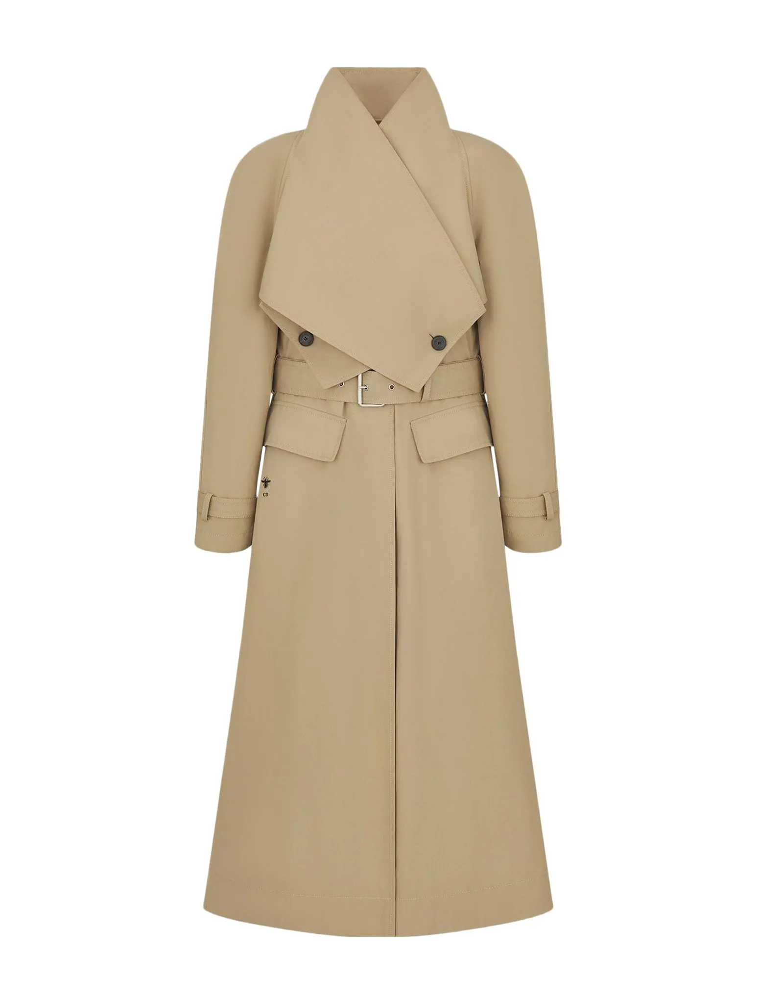 trench coat in beige cotton Gabardine