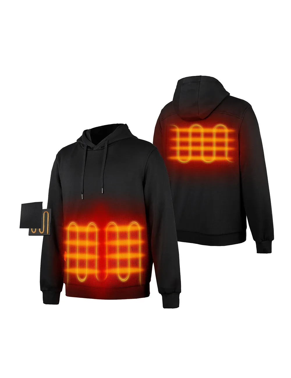 Unisex Heated Pullover Hoodie with Core Heating