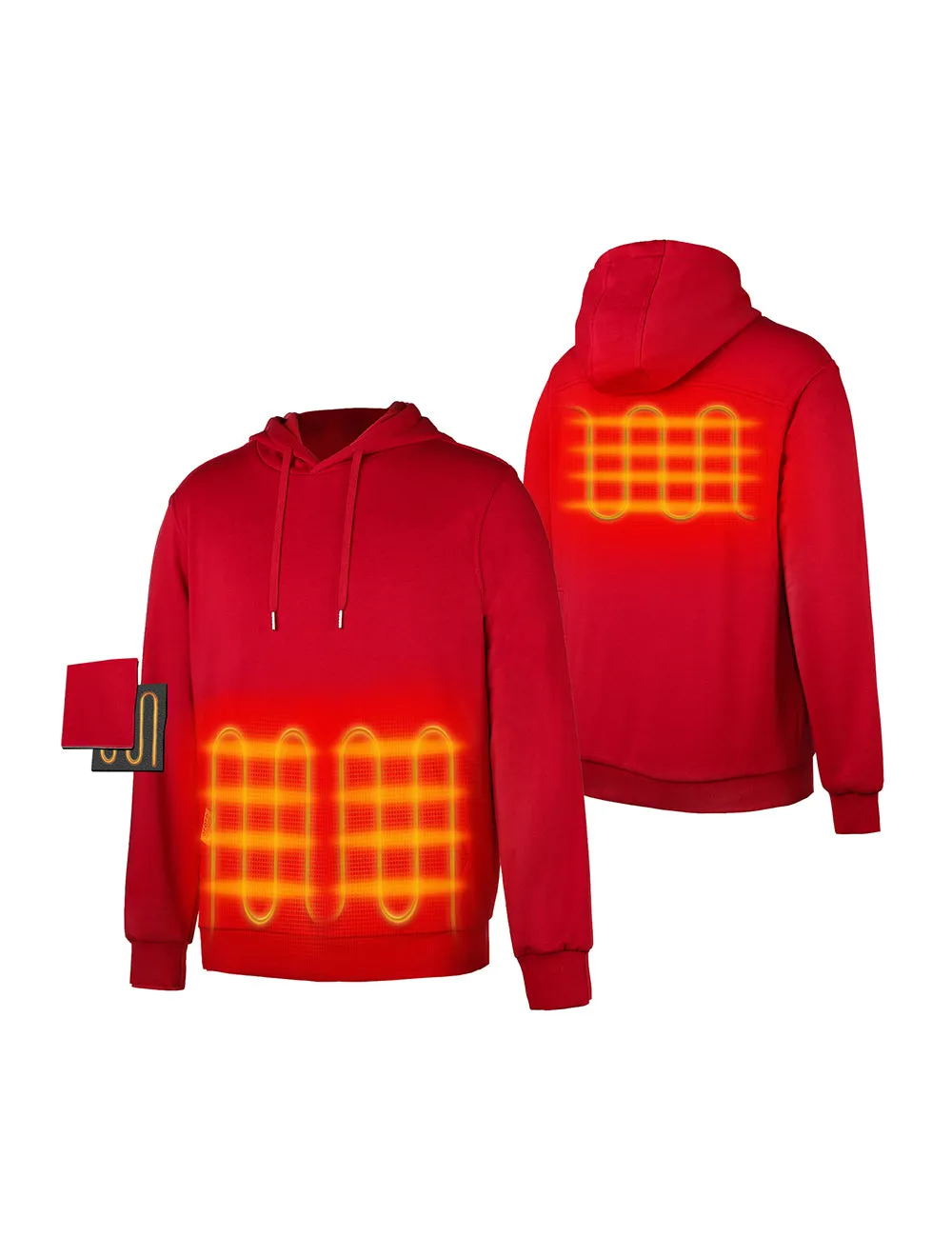 Unisex Heated Pullover Hoodie with Core Heating