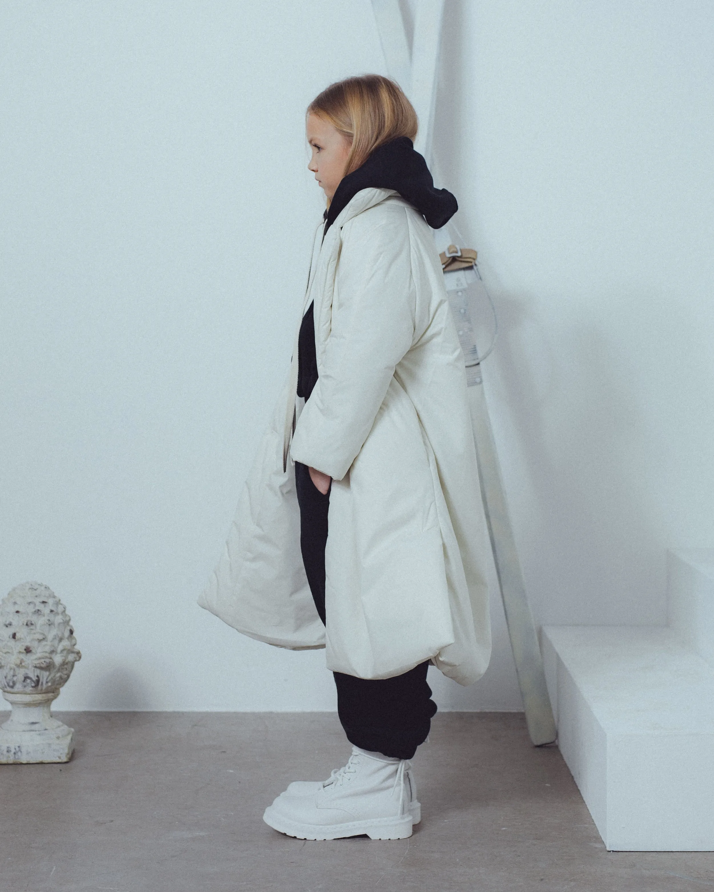 UNLABEL FW23 Hope Padded Coat in Milk