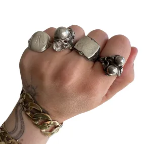 V I N T A G E // sterling silver rings by style and price / very vintage silver statement rings / $88 each