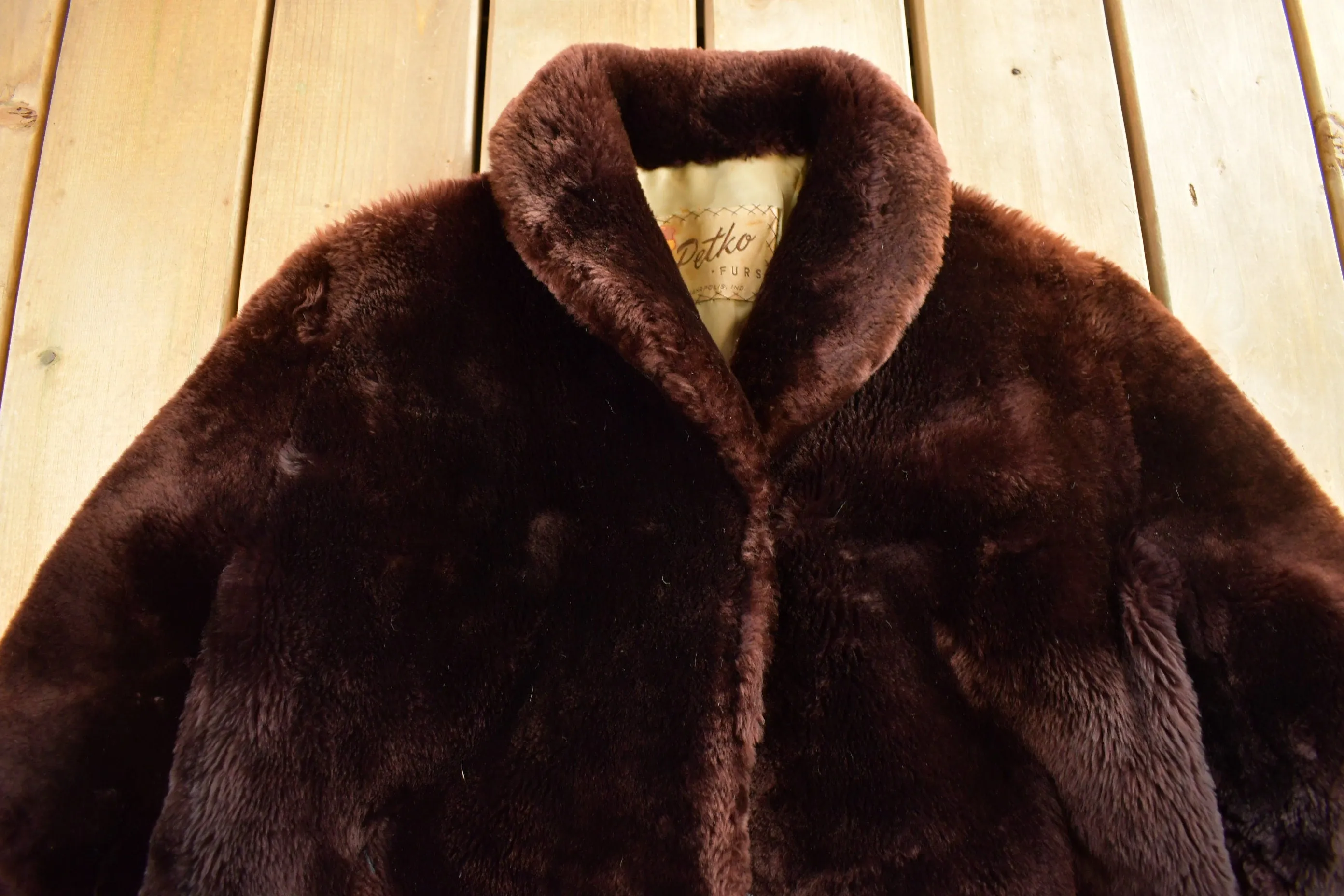 Vintage 1960s Sheered Beaver Fur Coat / True Vintage / Made In USA / Vintage Fur Coat / Vintage Fur / Petko Furs