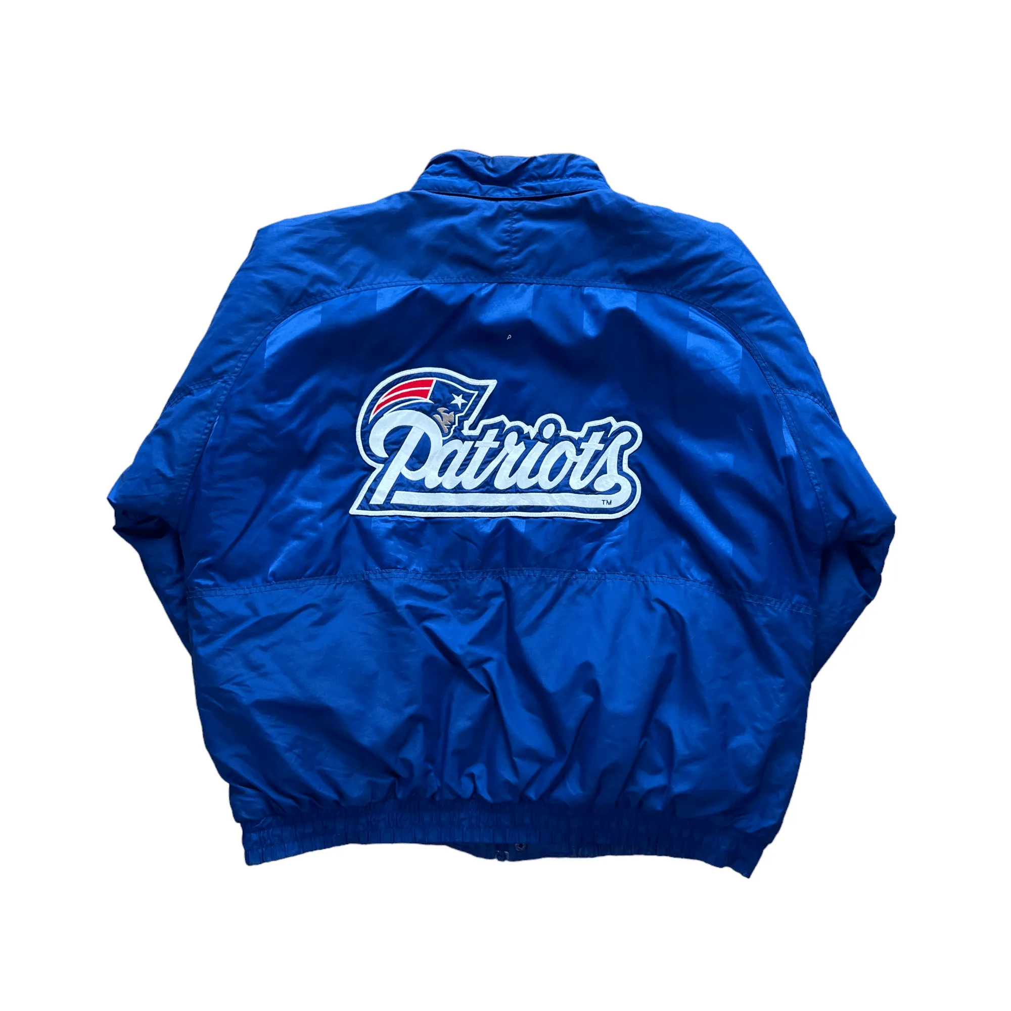 Vintage 90s Blue NFL Pro Patriots Puffer Coat - Extra Large