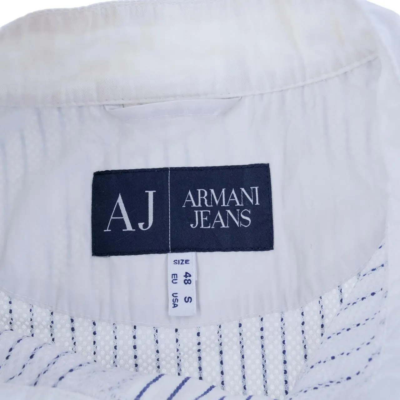 Vintage Armani Jeans Pinstripe Jacket Size XS