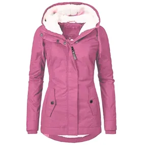 Waterproof Cotton Padded Jacket Hood Warm Winter Coat Long Sleeve Plus Size Parkas S-4Xl Lined Harajuku Femmle Clothing