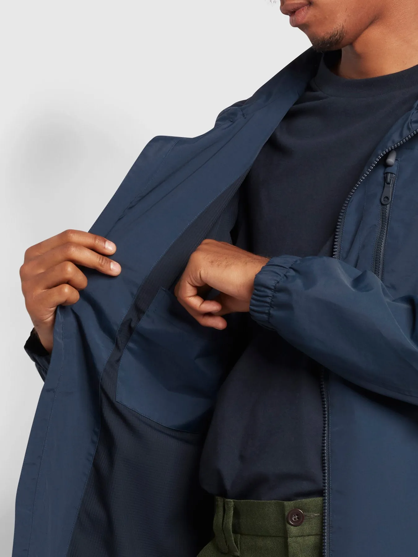 Westchester Recycled Regular Fit Hooded Jacket In True Navy