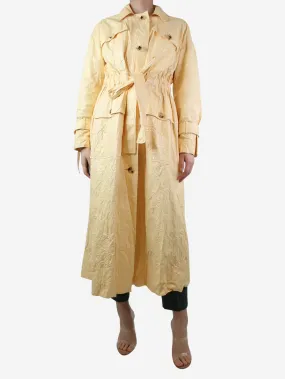 Yellow crinkled coat - size M